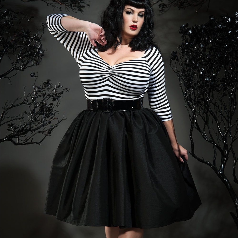 Pinup couture Jenny skirt black 2x